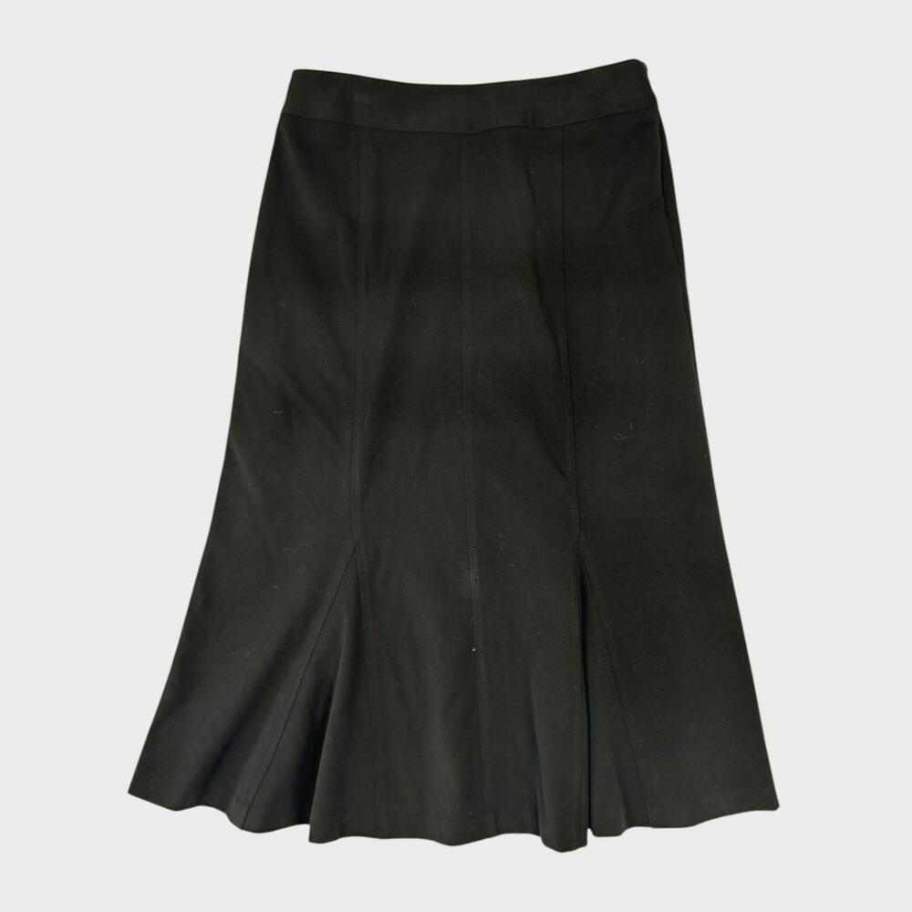 JM Collection Side Zipper 12 Polyester Rayon Spandex Knee Length Black Skirt